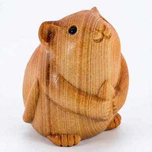 lot 14038 image: SUPVOX Wood Carving Hamster Figurine Cute Statue for Home Decor Miniature Wood Craft Ornament for Garden Tabletop and Shelf and Water-Resistant Design