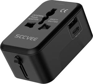 lot 14039 image: Universal Travel Adapter with USB C, International Power Plug Adapter All in One Worldwide Travel Adapter Power Converters Wall Charger AC Power Plug Adapter USB Type C Charger for USA EU UK AUS
