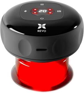 lot 14044 image: REVO The Original 4-in-1 Smart Cupping Therapy Massager, Red Light Therapy for Targeted Pain Relief, Knots, Aches, Muscle Soreness, Circulation & Tighter Skin, Portable Cupping Kit