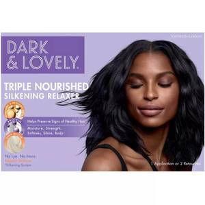 lot 14058 image: SoftSheen-Carson Dark and Lovely Triple Nourished Silkening Relaxer No-Lye Regular Strength with Shea Butter, Jojoba and Avocado Oils, Regular
