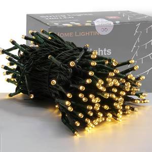 lot 14064 image: Home Lighting 66ft Christmas Decorative Mini Lights, 200 LED Green Wire Fairy Starry String Lights Plug in, 8 Lighting Modes, for Indoor Outdoor Xmas Tree Wedding Party Decoration (Warm White)