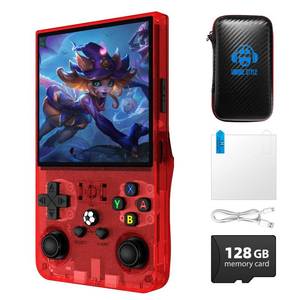 lot 14074 image: R36MAX Retro Game Console, 4.0 inch Retro Gaming Console with 128GB Memory, Video Game Consoles with 4000mAh Battery and 30 Emulators, Red