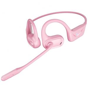 lot 14085 image: Open Ear Headphones with Mic, 29g Bluetooth Headset, Sweat Resistant,12Hrs, Dual Connect, Wireless Bluetooth Headphones with Noise Cancelling Microphone & Mute, for Work, Workout, Driving, Call, Pink