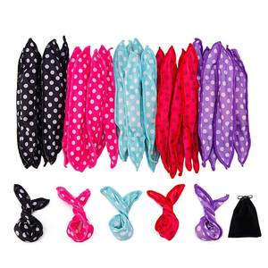lot 14090 image: 30 Pieces Hair Curler Rollers DIY Night Sleep Foam Hair Styling Tools Flexible Soft Sponge Pillow Curlers Rollers With Storage Bag (5 Colors)