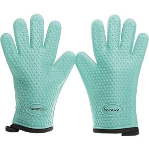 lot 14097 image: KITCHEN PERFECTION Silicone Smoker Oven Gloves -Extreme Heat Resistant BBQ Gloves -Handle Hot Food Right on Your Smoker Grill Fryer PitWaterproof Oven Mitts Grill Gloves Superior Value Set3 Bonuses