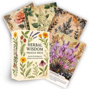 lot 14109 image: Herbal Whisper Oracle Cards, Oracle Cards with Meanings, 46 Spiritually Inspired Cards to Help You Grow, Explore, Embrace The Wisdom and Insight of Plant Magick in Your Everyday Life (3.42 � 4.72)