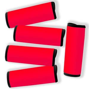 lot 14118 image: Gowraps Neoprene Luggage Handle Wraps for Traveling Bright Color Luggage TagsHandle WrapsHandle Covers (Red)
