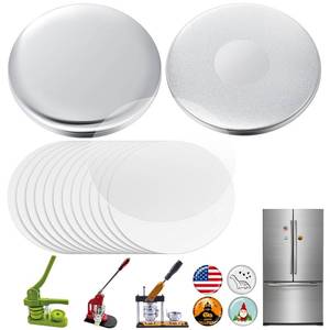 lot 20257 image: Tellegloww 24 Sets Magnet Button Maker 2.25 Inches 58 mm (Approx. 2-14 Inch) Metal Fridge Magnet Supplies Round Badge Pin Button Parts for Fridge Office Locker Whiteboard, Machine Not Included