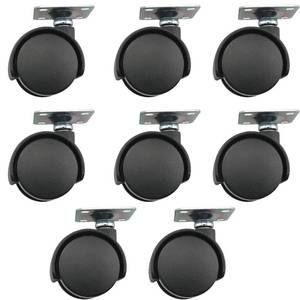 lot 20264 image: CHENJIN 8PCS Furniture Flat Plastic Swivel Casters 1 inch Nylon Foot Plastic Wheels Self Adhesive Casters Electrical PU Silent Wheels Suitable for Small Appliances Furniture Trash Bins Storage Boxes