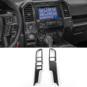 lot 20277 image: Voodonala Carbon Fiber Grain Central Control Cover Frame Trim for Ford F150 2015 2016 2017 2018 2019 2020