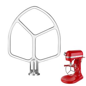 lot 2078 image: Stainless Steel Paddle Attachment Rust-Resistant Compatible with KitchenAid 5Plus -6QT Mixer, Bowl Lift Stand Mixer Attachment for Quick Kneading of Bread, Pasta, Cookies, Pizza, Etc. Dishwasher Safe