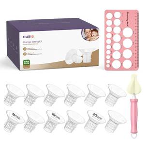 lot 2093 image: Nuliie 12PCS Silicone Flanges Insert Replacement Kit, Flange Sizing Kit 161820mm for 24mm FlangeShield Electric Breast Pumps, Pumping Essential Kit for Moms