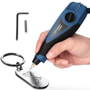 lot 2110 image: Engraver Pen, 25W 6 Speed Engraving Pen for Metal, Wood, Glass and Plastic, Handheld Engraving Etching Tool with Tungsten Carbide Steel Bit and Hex Key