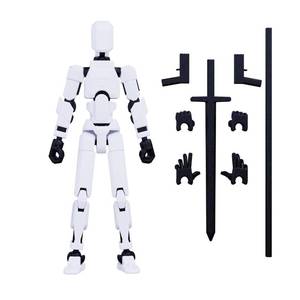 lot 2114 image: MerryXD T13 3D Action Figure,Assembly Completed Dummy Nova Titan Lucky 13 Action Figure 3D Printed Multi-Jointed Movable Toy White