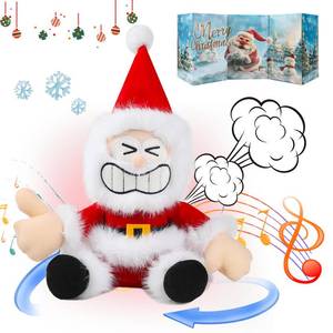 lot 2129 image: Farting Santa Repeating What You Say Spinning Singing Dancing Santa Claus Stuffed Animals White Elephant Gifts Plays JINGLE BELLS With Hilarious Sounds Christmas Plush Toy Xmas Gift For Adults,11
