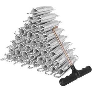 lot 2134 image: 40 Pack Trampoline Springs 5.5�� Heavy Duty Galvanized Steel Replacement Trampoline Parts Springs with T Hook, Great for Outdoor Trampoline Aotob, Skywalker, JumpKing, UpperBounce, SkyBound