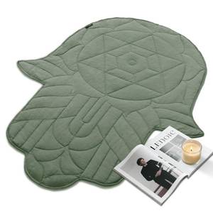 lot 2141 image: ZonLi Weighted-Lap Blanket 5 lbs 43 x 52 for Yoga, Portable Travel Weighted Blanket for Meditation and Relaxation, Soft Cotton Weighted Blanket for Adults, All-Season Meditation Blanket, Green