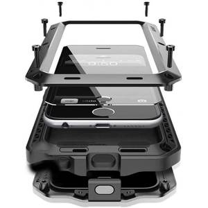 lot 2151 image: Marrkey for iPhone 16 Metal Case 6.1,Heavy Duty Shockproof Aluminum Alloy Tough Armour Military Grade Phone Case,360 Full Body Protective Cover with Silicone Built-in Screen Protector - Black