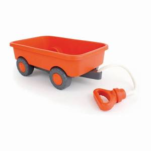 lot 2154 image: Green Toys Wagon, Orange - Pretend Play, Motor Skills, Kids Outdoor Toy Vehicle. No BPA, phthalates, PVC. Dishwasher Safe, Recycled Plastic, Made in USA.