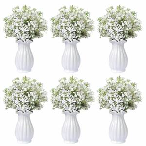 lot 3702 image: Oulores 100PC Baby Breath Artificial Flowers - Babies Breath Flowers Artificial Bulk Faux Flowers Bouquet White Flores Real Touch Fake Flowers Arrangements Wedding Centerpieces Tables Decorations