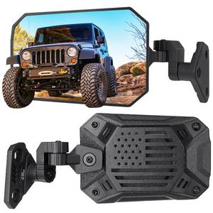 lot 3703 image: JOYTUTUS Wrangler Mirrors Doors Off Compatible with Wrangler TJ JK & Unlimited, Wrangler JK Side Mirrors for Wrangler 1997-2018, Wider View No Vibrate & Wobble (Patented), Does Not Fit on Doors