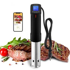 lot 3704 image: INKBIRD WIFI Sous Vide Cooker ISV-100W, 1000 Watts Sous Vide Machine Immersion Circulator with 14 Preset Recipes on APP & Calibration Function, Thermal Immersion, Fast-Heating with Timer