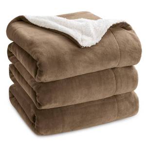 lot 3712 image: Bedsure GentleSoft Sherpa Fleece Blankets Queen Size for Bed - Thick and Warm Throw for Women and Men, Soft Fuzzy Plush Queen Blanket for Winter, Non-Heated, Camel, 90x90 Inches