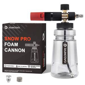lot 3718 image: Raincovo Foam Cannon Wide Mouth for Pressure Washer, Thick Snow Foam Lance for Car Wash, Adjustable Soap Cannon with 14 Inch Quick Connector, Additional 1.1mm Orifice Nozzle