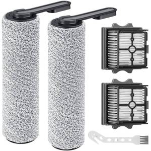 lot 4012 image: ��Only S5 Combo��Brush Roller Replacement Parts for Tineco Floor ONE S5 Combo Cordless Wet Dry Vacuum Cleaner, 2 Brush Rollers  2 Vacuum HEPA Filters (Only Fit S5 COMBO)