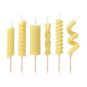 lot 4329 image: Genuine Fred Pasta Party Noodle Candles, Set of 6 Quirky Pasta Noodle Shaped Birthday Candles, Fun and Unique, Gift-Ready Package