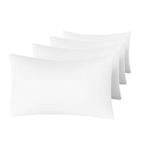 lot 4335 image: MINIPANDA White Pillow Cases Set of 4 Queen Size - Super Soft, Smooth and Breathable Pillow Cases Queen- Envelope Design - Machine Washable Lightweight (20X30 Inches (4 Piece))