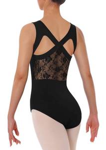 lot 4339 image: Tegmk Womens Lace Leotard for Dance Ballet Tank Crisscross Back, Ballerina Gymnastics Dancewear(7202-06-M)