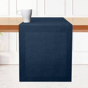 lot 4343 image: DMoksha Homes Linen Navy Blue Table Runner 120 Inches Long - 100% Pure Linen Dining Table Runner 14 x 120 Inch for Easter - Machine Washable