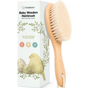 lot 4344 image: Wooden Baby Hair Brush - Cradle Cap Baby Brush with Soft Goat Bristles, Perfect Gentle Scalp Newborn Comb for Infant, Girls, Boys, Bath Essentials (Walnut, Oval)
