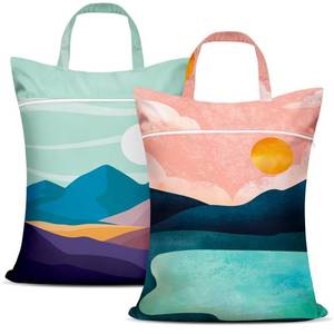lot 4345 image: 2 Pcs Large Travel Laundry Bags - Waterproof with Handle, Washable Dirty Clothes Bags for Travel, Wet & Dry Use, Bathing Suit & Gym Clothes Laundry, Swimming Pool & College Dorm