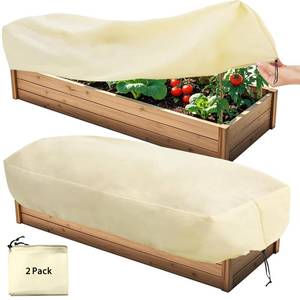 lot 4349 image: COZYDIG 2-Pack Winter Plant Covers Freeze Protection, 39.3x17.7x15.7Rectangular Garden Covers for Raised Beds & Outdoor Plants, Reusable Frost Cloths for Tree,Shrubs Cold Weather Protection