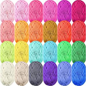 lot 4371 image: Wowangce 24 Skeins Acrylic Yarn - 24 x 25g, 2400 Yards Crochet Yarn Kit for Crocheting & Knitting, Assorted Starter Kit for Adults & Kids (Bright Tone)