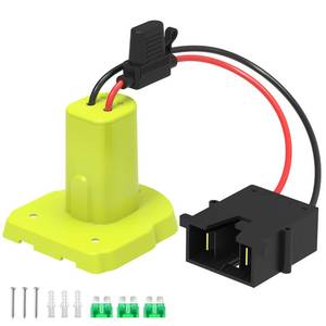 lot 4393 image: Kzreect for Power Wheel Battery Adapter, Compatible with Ryobi 18V Battery, with Wire Harness Connector, 12AWG Wire, Fuse Holder & 30A Fuses, Compatible with Fisher-Price Ride-On Cars