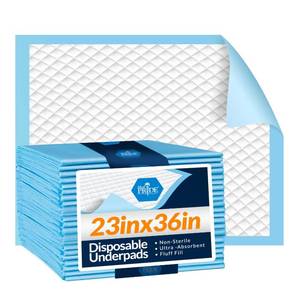 lot 4405 image: MED PRIDE Disposable Underpads 23 X 36 (25-Count) Incontinence Pads, Chux, Bed Covers, Puppy Training  Thick, Super Absorbent Protection for Kids, Adults, Elderly  Liquid, Urine, Accidents