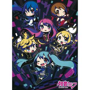 lot 4409 image: ABYSTYLE Hatsune Miku Unframed Miku & Friends Chibi Poster 15 x 20 Featuring Miku, Len, Rin, Kaito, Luka & Meiko Anime Manga Wall Art Prints for Bedroom Office Room Home Decor
