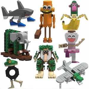 lot 4412 image: LNCHENQI 8 Pcs Italian Brainrot Action Building Blocks Set��Tralalero Tralala Collectible Figurines.Viral Desk Decor Gift��for Kids Boys, Girls and Adults