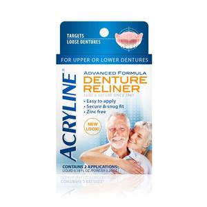 lot 4416 image: Acryline Advanced Formula Denture Reliner - Refit and Tighten Denturesfor Both Upper & Lower DenturesEasy Application
