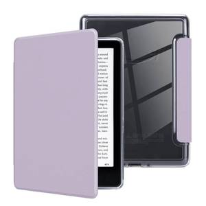 lot 4426 image: MOROCK Slim Case for 6 Kindle Paperwhite 10th Generation 2018 Release(Model No. PQ94WIF), Premium Lightweight PU Leather and PC Clear Acrylic Back Cover, Auto WakeSleep E-Reader, Light Purple