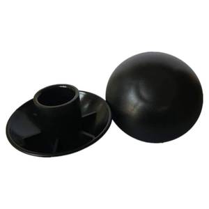 lot 4437 image: Boat Cover Support Mushroom Cap 70mm2.75 Inches, Anti-Burst Front or End Cap for Camping and Backpack Tent, Puncture Proof for Tarp (2 Packs, Black)
