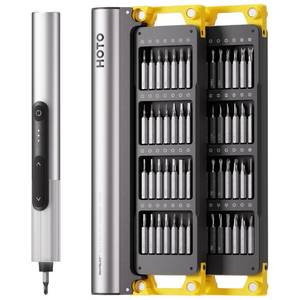 lot 4456 image: HOTO SNAPBLOQ�� S-A01 3.7V Electric Screwdriver with 56 Bits & 3 Torque Settings, Precision Screwdriver Set, 250RPM, LED Light, Lock Pick Set, Repair Tool Kit for Electronics, Door Bell, Watch