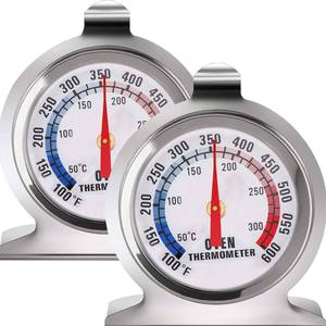 lot 4458 image: Lightbeam 2 Dial Oven Thermometer with Temperature Range 100°F to 600°F, Instand Read Large Dial Kitchen Thermometer for Baking, Grill & Smoker