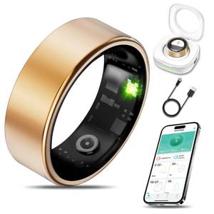 lot 4478 image: Smart Health Ring for Women Men Fitness Tracker with Heart Rate, Blood Oxygen, Blood Pressure, Sleep Monitoring, Step Counting, IP68 Waterproof for iOS and Android, No Subscription Fee, Rose Gold 8