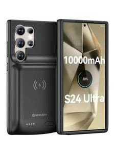 lot 4483 image: NEWDERY Battery Case for Samsung S24 Ultra,10000mAh Qi Wireless Charging, 18W Fast Recharging, Portable Rechargeable Charger Case Battery Pack for Galaxy S24 Ultra 5G 6.8�� Black