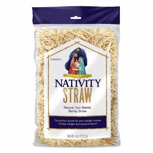 lot 4488 image: FloraCraft Decorative Nativity Straw 4 Ounce Natural
