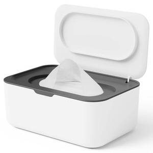lot 4497 image: Wipes Dispenser, Wipe Holder for Baby & Adult, Seposeve Refillable Baby Wipe Container, Keeps Wipes Clean. Non-Slip, Easy Pull Wipes Pouch Case, Grey